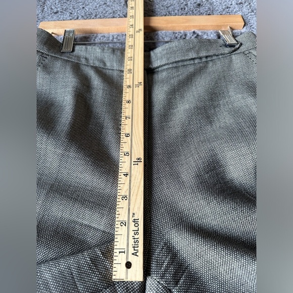 MaxMara Wool Blend straight-leg long inseam textured weave pants size 6 (small) - Picture 12 of 15